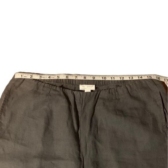 J. Jill Pure Jill Collection 100% Linen Slim Crops Pant Gray Size Small - Picture 5 of 8
